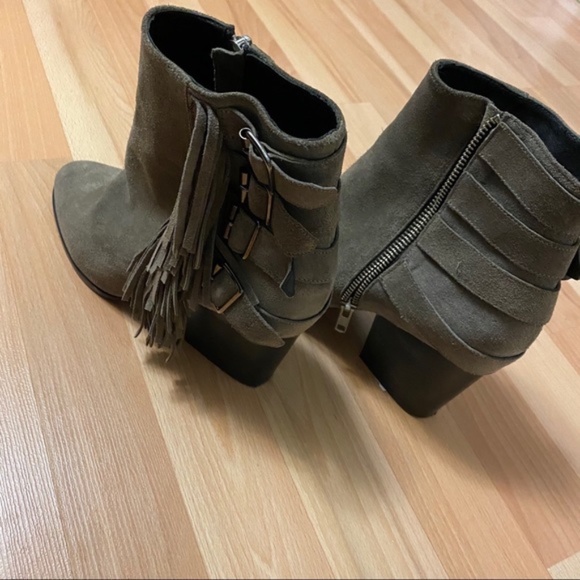 The Kooples grey fringe real suede booties - Picture 1 of 8